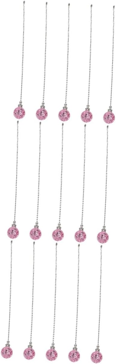 DOITOOL 15pcs Decorative Ceiling Fan Pull Chain Stylish Light Pulling Chain for Home Decor High-grade Material Easy Installation for Bathroom and Lamp Pendants Personalize Your Space