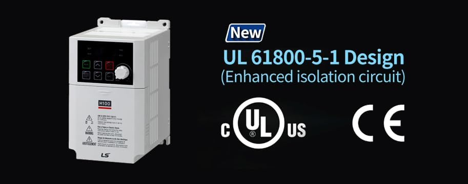 Miniatura 9 de LS Electric LSLV0004M100-SEONNA M100 Series VFD  0,4 kW (0,5 HP)  Entrada 1 fase 200-240 V  Salida trifásica  Unidad inversora industrial compacta