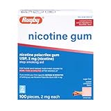 Rugby Polacrilex 2mg Nicotine Gum - Cinnamon Flavor, Quit Smoking and Vaping Aid, Sugar-Free,100 Count (1 Pack)