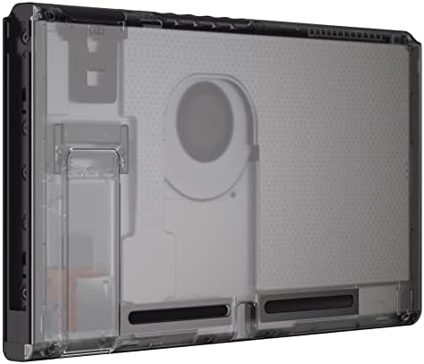 eXtremeRate Transparent Clear Console Back Plate DIY Replacement Housing Shell Case for Nintendo Switch Console with Kickstand - JoyCon Shell NOT Included