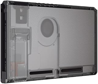 eXtremeRate Transparent Clear Console Back Plate DIY Replacement Housing Shell Case for Nintendo Switch Console with Kickstand - JoyCon Shell NOT Included