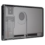 eXtremeRate Clear Black Console Back Plate DIY Replacement Housing Shell Case for Nintendo Switch Console with Kickstand – JoyCon Shell NOT Included