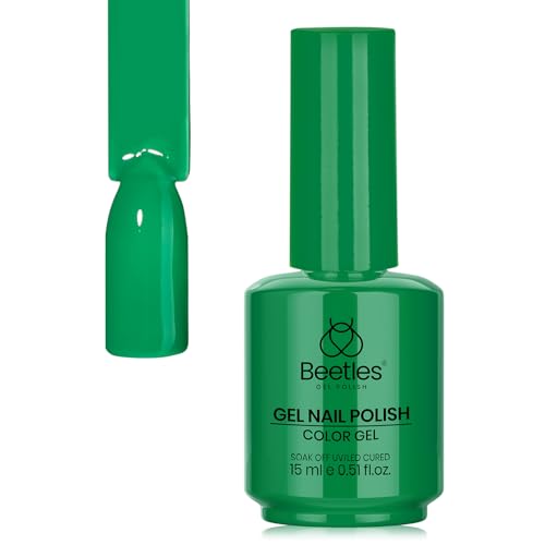 Image of Beetles Green Gel Nail Polish - Bamboo Rhythm 15ML /0.51Fl Oz, Green Gel Polish, Color-Matched Bottle, Soak-Off UV LED, Long-Lasting Holiday & Summer Nails Art for DIY Beginners & Salon Pros