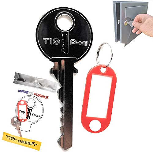 T10-PASS - Clé Pass PTT T10 Universelle pour Boîtes aux Lettres Individuelles (Maisons de Campagne et Pavillons), Interphones à clé et 35% des Blocs ou...