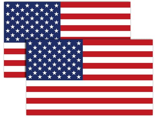 American Flag Car Magnet 3x5 inches 2 Pack - USA Patriotic Flag Vinyl Magnet for Car Truck SUV Mailboxes or Any Other Magnetic Surfacet