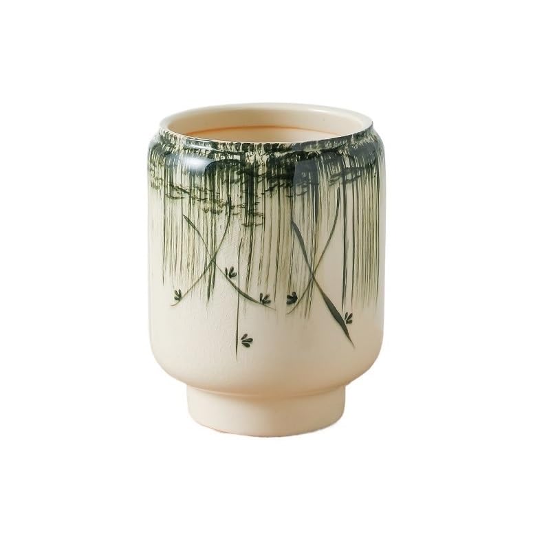 Doniczka ogrodnicza Chińska ceramiczna doniczka, wysoka stopa, duża średnica, retro do salonu z otworem drenażowym użytku domowego