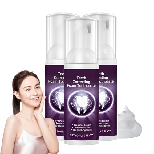 Pasta de dientes blanqueadora para dientes sensibles, hidroxiapatita, mousse de remineralización, limpieza dental, espuma de refresco (3 unidades)