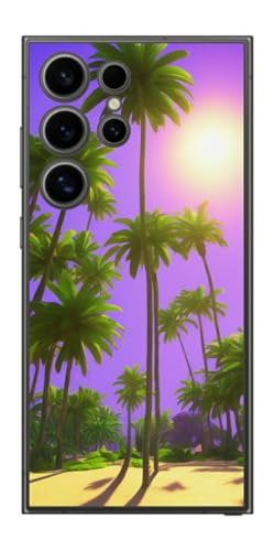 ClearView �T���X�� Galaxy S24 Ultra�p �v�����g �w�� �ی� �t�B���� ���{�� AI�摜SS �g���s�J��4�iTropical 4�j