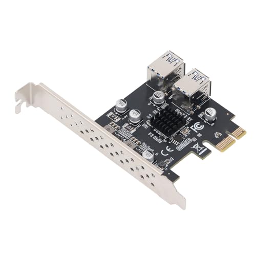 USB C Expansion Card, PCIe Expansion Card PCI E 1X to 4 USB 3.0 Slot Adapter USB3.2 GEN1 Extender Card USB A 5Gbps Supports Pc Case Accessories 1X 4X 8X 16X Slots 4 Ports PCIe