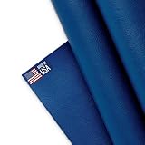 Marine Vinyl Fabric, Upholstery Faux Leather, Outdoor Boat Automotive, DIY and Crafting Pleather - Individual 1 Yard Cut 36'x54' (Blue)