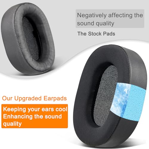 SOULWIT Cooling-Gel Earpads Replacement para Corsair HS65/HS55 Surround Wired, HS55 Surround V2, HS 65/HS 55 Wireless Core Gaming Headset, Almohadillas para Oídos con Espuma de Alta Densidad - Negro miniatura 6