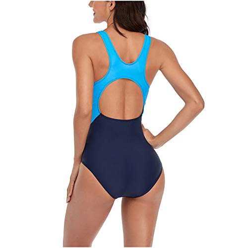Delarsy Biquíni feminino sexy listrado patchwork esporte academia praia gráfico uma peça roupa de ba
