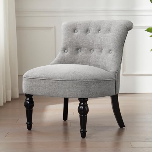 Sillón sin brazos clásico gris confortable miniatura 1