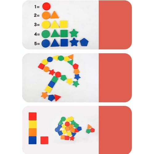 Jeu de correspondances en bois : puzzle d'apprentissage des formes et couleurs - 6