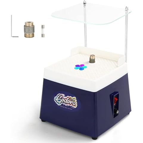 Godora Stained Glass Grinder, Mini Stained Glass Kit with 5/8" & 1" Grinder Bits, Widely Used for Glass Processing Arts and Decoration Cover