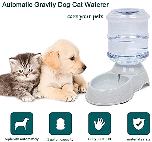 tgopit Automatic Pet Water Dispenser, Dog Waterer Dispenser Station, Self-Dispensing Gravity Water Fountain for Small Medium Puppy and Kitten, Cat/Dog Water Bowl 3.5L 1