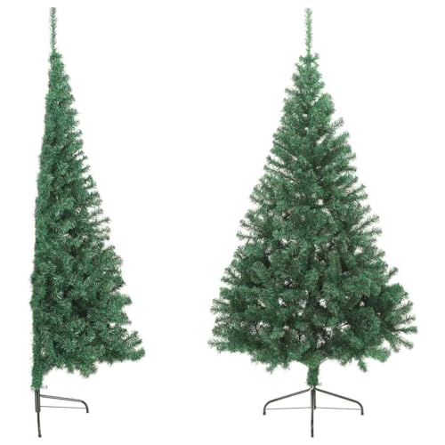 Árbol de Navidad semicircular artificial de 210 cm con soporte de acero 5