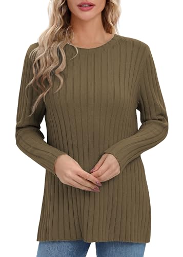 Image of Urban CoCo Women's Lightweight Crewneck Pullover Sweaters Long Sleeve Fall Knitted Sweater Tops
