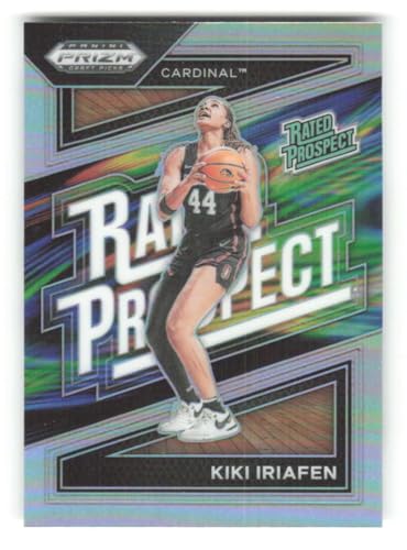 2024-25 Panini Prizm Draft Picks Rated Prospect Prizms Silver #10 Kiki Iriafen Stanford Cardinal NCAA Basketball Trading Card