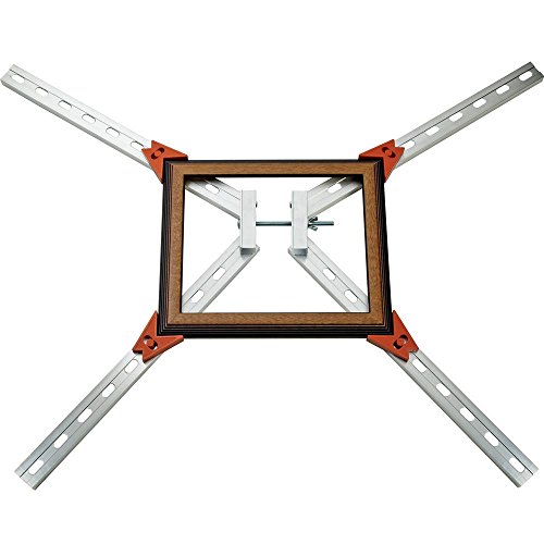Frame Corner Clamps for Woodworking Kit - Clamping Square Tightens Four Corners for Easy Use – Self Squaring, Adjustable Corner Square Clamp Kit Includes Extruded Aluminum Rail, Joiners, & More