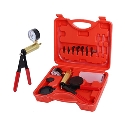 Podoy Brake Bleeder Kit Vacuum Pump Handheld 2 in 1 Test Set Tuner kit for Automotive Tuner Tools Adapters Case 