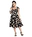 Produktbild Hell Bunny Damen 50er Jahre Kleid Messina (Schwarz, M)