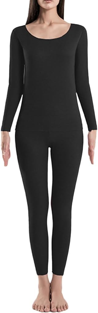 Winter Thermal Underwear For Women Long Johns With Long Underwear Set Cold Weather Pajamas Top & Bottom Set