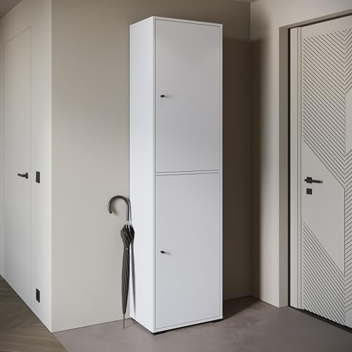 Muebles Slavic Armarios Dormitorio Alto de 2 Puertas Dino - Largo de 190 x 50 cm - Armario Ropero para el Salón, la Habitación - Roperos de Dormitorio