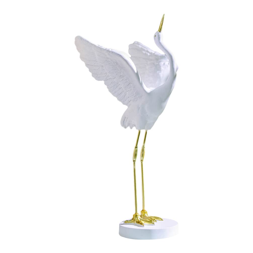 Figurines de grue en résine pour embellir une pelouse ou un bassin