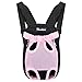PAWABOO Pet Carrier Backpack, Adjustable Pet Front Cat Dog Carrier Backpack Travel Bag, Legs Out, Easy-Fit for Traveling Hiking Camping, Small Size Size, PINK