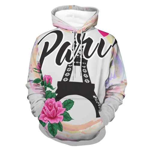 Sweatshirt pull homme femme UMENG avec sweat à capuche manche longue noir S