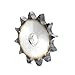 06B Flat Chain Gear 60 Teeth Industrial Sprocket Wheel Carbon Steel Tooth Pitch 9.525mm 1Pcs