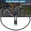 Jkjhbhged Electric Bicycle Ebike 5 Pin Male to Male Display Extension Cable Connector for Mid Motor BBS01/BBS02/, black #3