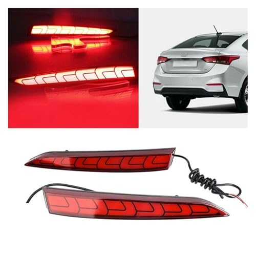 Réflecteur de pare-chocs arrière LED pour Hyundai Solaris Accent 2017-2020