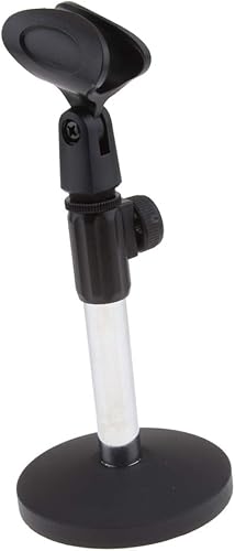 Homyl Edelstahl Verstellbarer Tisch TischmikrofonstA nder Halter Mit MetallfuAY Schwarz