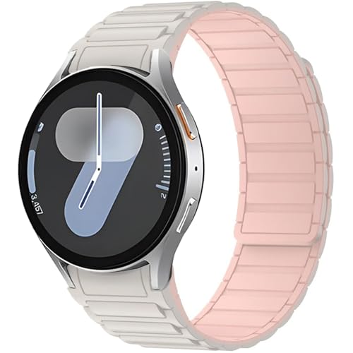 [�����ȓX] �ɓK��Samsung Galaxy Watch 7 FE 6 5 4 44mm 40mm 5 Pro �Ή��V���R���X�g���b�v�AWatch 6 Classic 47 43mm �o���h�p�I���W�i�����X�g�o���h(Starlight Pink)