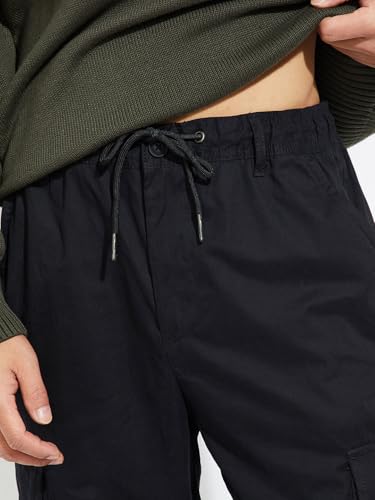 Image of Max Men's Relaxed Fit Low Rise URB N Solid Cargo Joggers