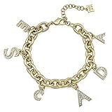 Vergoldet Charm-Armband mit Kristall