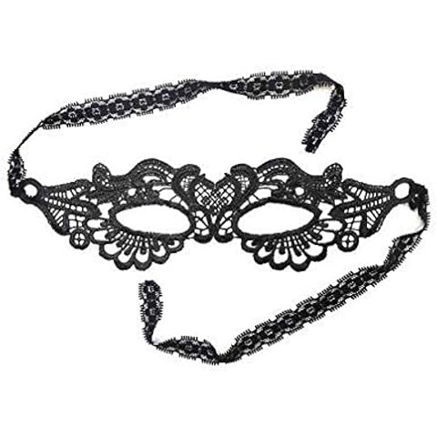Women's Party Ball Masquerade Fancy Dress Mask Halloween Party (Black1) Cover