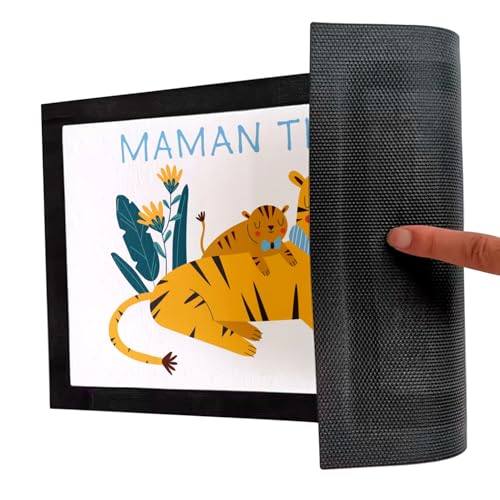 Paillasson Maman Tigre et Bébé Tapis Blanc Déco Mignonne - 5