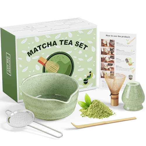 Matcha Whisk Set with Bowl Scoop and Sifter