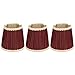 Produktbild Les-Theresa 3pcs E14 Stoff Lampenschirm Weinrot Moderner Clip On Lampenschirm für Zuhause Wandkerze Tischlampen