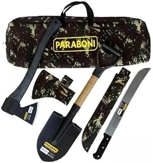 KIT ACAMPAMENTO ESCOTEIRO/MILITAR CAMUFLADO TÁTICO PARABONI