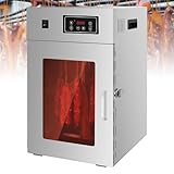 ExoticaBlend Deshidratador Eléctrico de Alimentos, Secador Comercial de Carne, Secador de Salchichas Rotatorio de 360° de Acero Inoxidable con Control de Temperatura de 30-90 °C