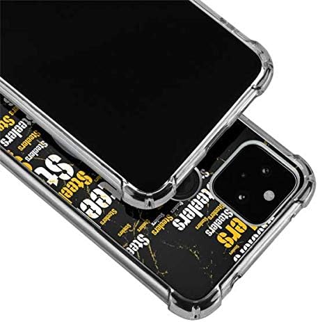 Skinit Clear Phone Case Compatible with Google Pixel 5 - Officially Licensed NFL Pittsburgh Steelers Black Blast Design