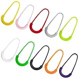 SHRJ 100Pcs Zipper Pulls Nylon Cord Zipper Extension Tag U Shape Pulls Fixer Cord Zipper Tab Replacement for Clothes, Luggage, Backpacks, Jackets，Handbag, Tents, Sweatshirt, 10 Colors
