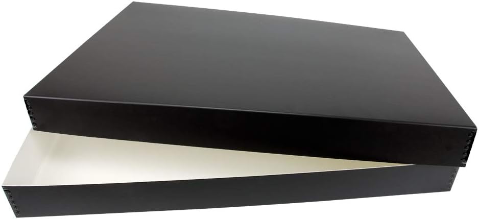 Archival Newspaper Preservation Storage Box 3H x 13W x 18D Black