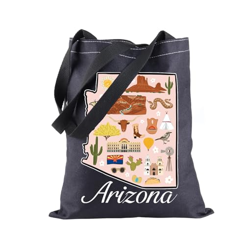 BLUPARK Arizona Lover Tote Bag Arizona Souvenir Gift Arizona Travel Shopping Bag Gift From Arizona (Arizona-BK)