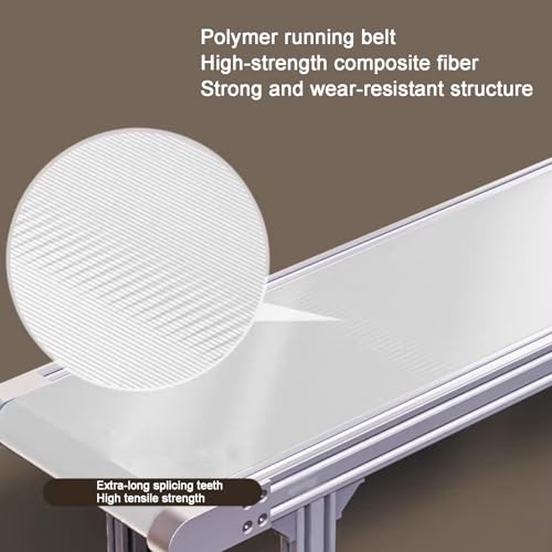 Mini elektryczny przenośnik taśmowy PVC 15 x 80 cm – regulowana prędkość pulpitu linia montażowa do fabryk i warsztatów, wydajna obsługa materiałów, idealna do pakowania i produkcji