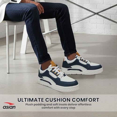 Image of ASIAN Nexus-02 Men's Casual Sneakers | Trendy Lace-Up Design | Lightweight Comfort, Premium Finish & Anti-Slip Sole for Daily Use
